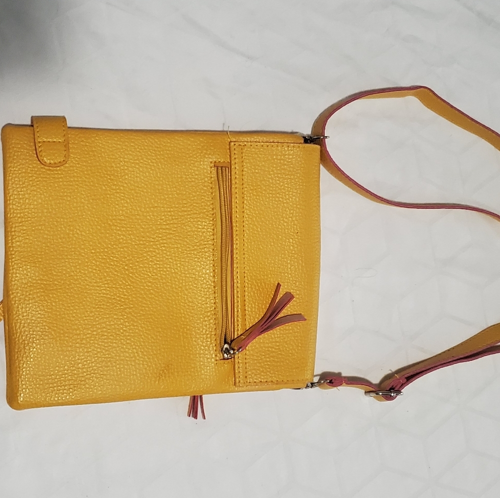 Yellow/Pink , Medium size , no brand Purse